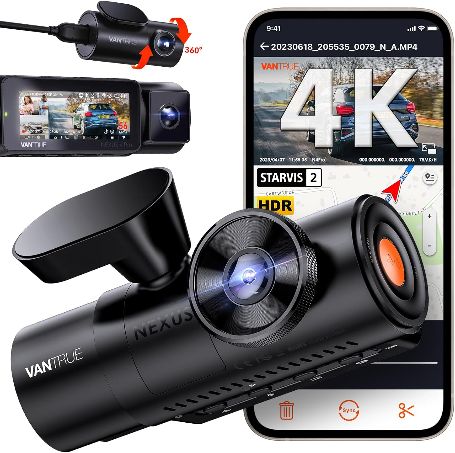 Vantrue N4 Pro 3 Dashcam